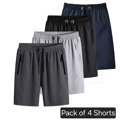 Combo of 4 Men's Stretchable Cotton Shorts 50% Off Cash On Delivery